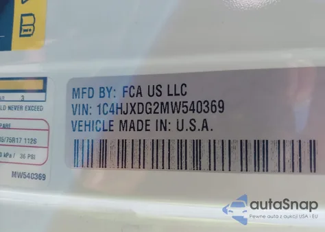 2021 Jeep Wrangler Unlimited Sport S 4X4 из США, поврежденный, VIN 1C4HJXDG2MW540369